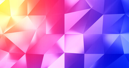 Obraz premium Colorful polygon background 3d rendering, 3d illustration. Abstract triangle background. Colorful background. Abstract Colorful polygon wallpaper.
