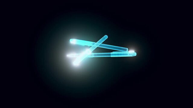 Bic Marker hologram Rotating. High quality 4k footage