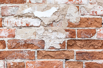 Close Up of an Old Exterior Brick Wall, copy space