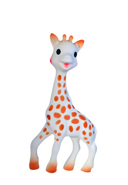 Baby Toy Giraffe On White Background