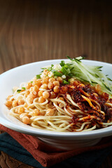 Delicious Chinese food, Sichuan style cold noodles