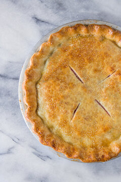 Overhead images of pie 