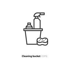 Cleaning bucket icons