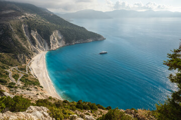 Greece, Kefalonia island, Myrtos beach