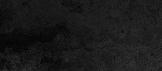 Fototapeta na wymiar Panorama of Dark grey black slate background or texture. Black granite slabs background