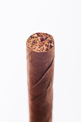 craft tabaco cigar isolated white background 
