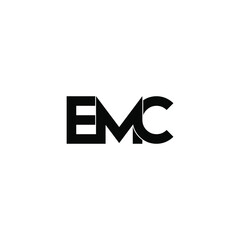 emc letter original monogram logo design