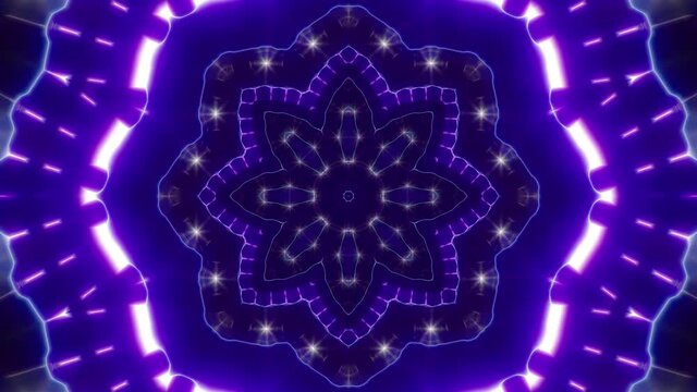 ast Blinking Neon Light Kaleidoscope Loop 4K 02