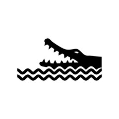 Danger crocodiles no swimming sign Free Vector
