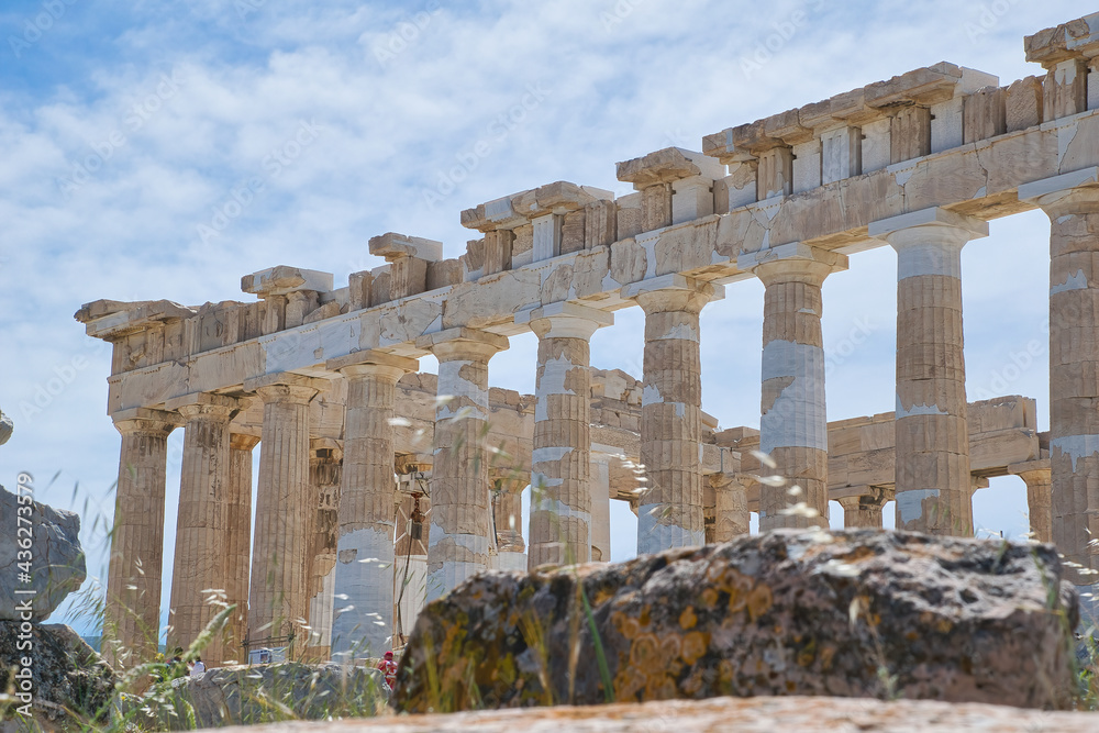 Wall mural parthenon temple on the acropolis in athens, greece