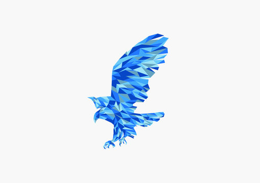 abstract blue bird