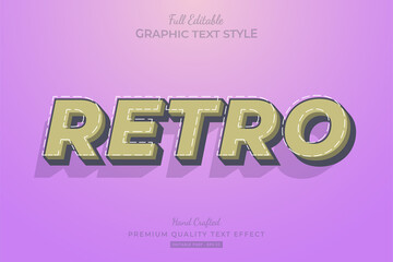 Retro Old Editable Text Effect Font Style