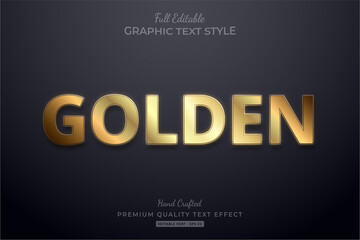 Golden Elegant Editable Text Effect Font Style