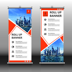 roll up brochure flyer banner design, vertical template vector,Vertical Banner Design Signboard Advertising Brochure Flyer Template Vector X-banner and Street Business Flag of Convenience.