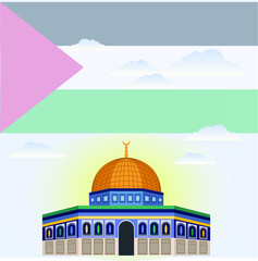 Palestine and the symbol of independence with the theme of freedom for Palestine background 09 vector design illustration.