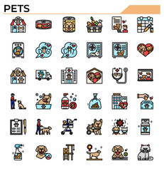 Pets icon set.