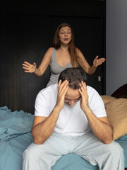 Desperate Man While His Girlfriend Yells At Him