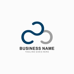 Abstract logo design with care concept for business company