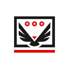 Eagle Bird Animal Shield Logo