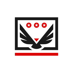 Eagle Bird Animal Shield Logo