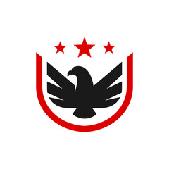 Eagle Bird Animal Shield Logo