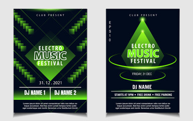 Night dance party music layout cover design template background with colorful dark blue glitters style. Light electro vector for music event concert disco, club invitation, festival poster, flyer