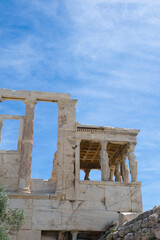 Karyatides statues, Erehtheio, on the Acropolis in Athens, Greece