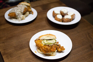 Fried Chicken Sandwiches Southern Meal