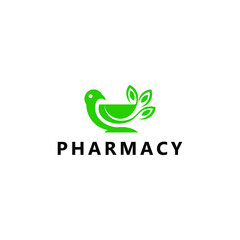Medical and Pharmacy Bird Symbol Logo