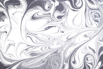 Marble abstract acrylic paint light background. Nature grey artwork texture.