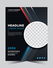 Vector abstract template design flyer for corporate