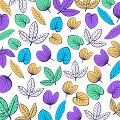 Seamless pattern leaf background