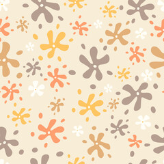 Seamless pattern with abstract elements. Great for fabric, textile, gift wrap. Colorful background.	