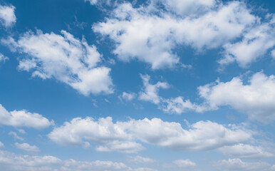 Naklejka na ściany i meble white cloud with blue sky background