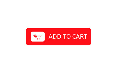 Add to cart button Shopping cart icon Flat design