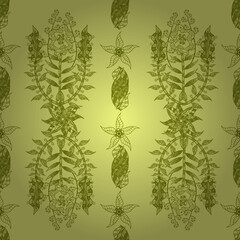 seamless pattern with doodles on colorful backrgound