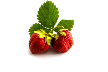 Strawberry berries isolated on white background