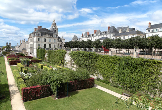 Blois, France. City Hall and Rose Garden