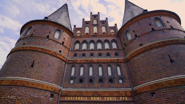 Famous Holsten Gate in the city of Lubeck Germany - travel photography