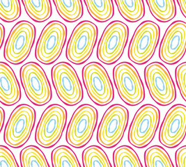 Rainbow cute seamless vector pattern Isolated on white background. Design use for Background, textile, fabric, wallpaper etc.