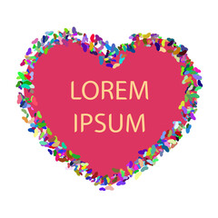 frame in the shape of a pink heart