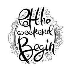 Hand lettering grunge card with flower background. Handcrafted doodle letters in retro style. Hand-drawn vintage typography