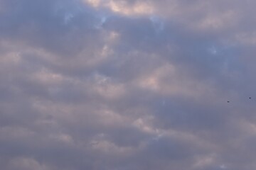 Beautiful view of blue cloudy sky background