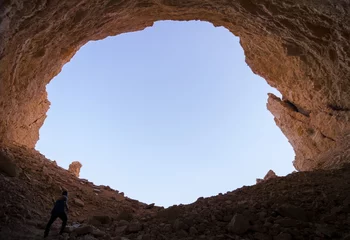 Fotobehang 50 feet inside Ain Heet Cave, Riyad, KSA © hasan