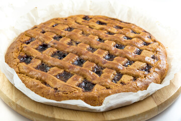 Tasty tart with homemade fig jam