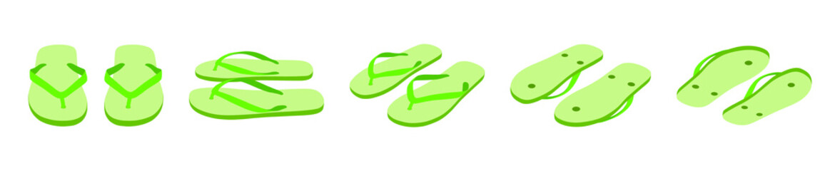 Flip flops isolated on a white background