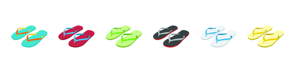 Flip flops isolated on a white background