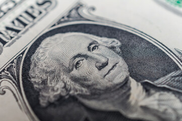 Portr&auml;t auf der 1 US Dollar Banknote