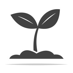 Plant sprout icon vector isolated