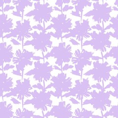 Purple Floral Brush strokes Seamless Pattern Background